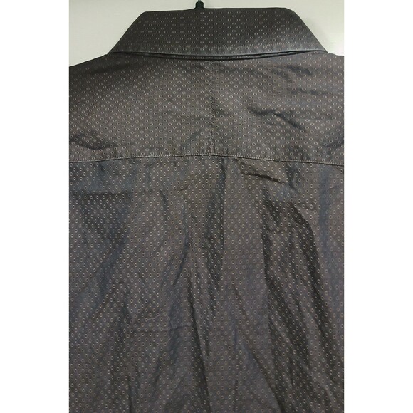 Burberry London Men's Large Brown Geometric Long Sleeve Classic Button Up USA - Picture 5 of 8